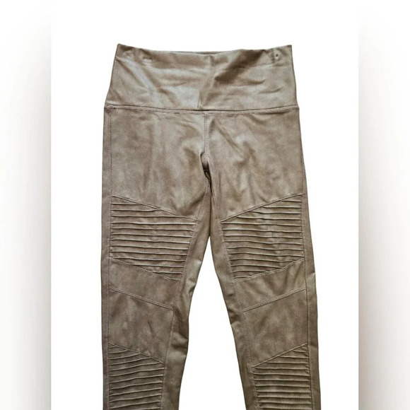 7 For  All Mankind Brown Faux Leather Fleece Lined Legging Pants -NWOT - Picture 3 of 5